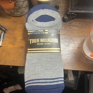 True Religion Black and White Socks